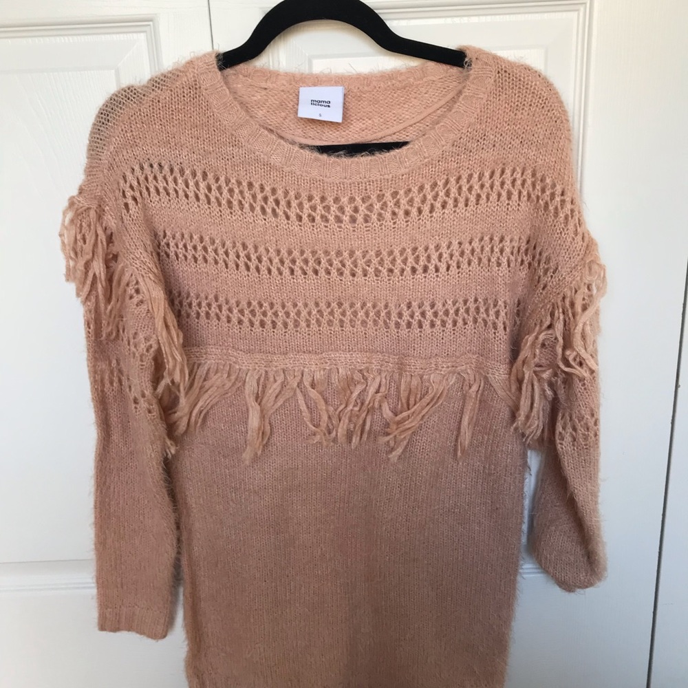Trendy fringe fall sweater